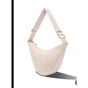 NWT July Everyday‎ Crescent Bag Canvas Purse Taupe Khaki Crossbody Sling